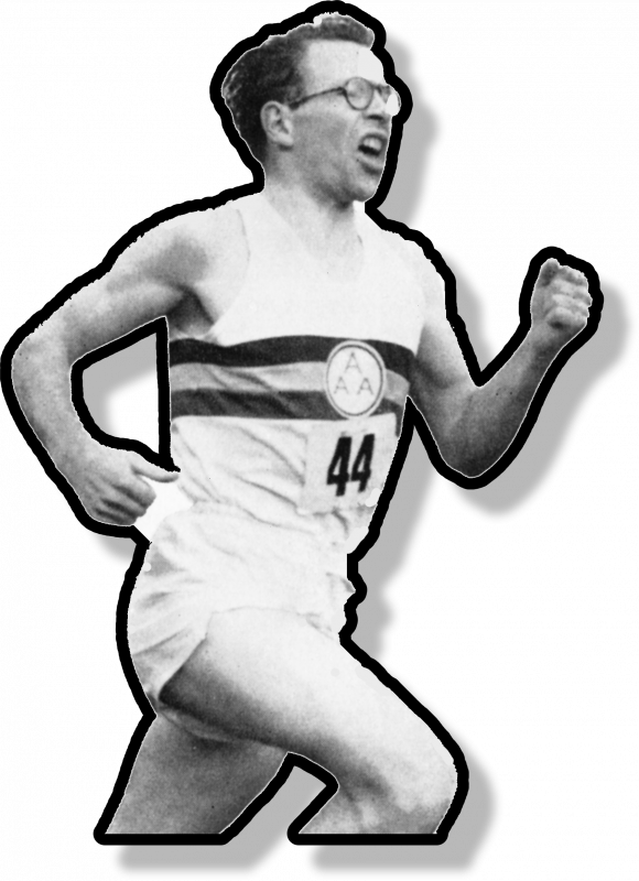Roger Bannister running the 4-minute mile